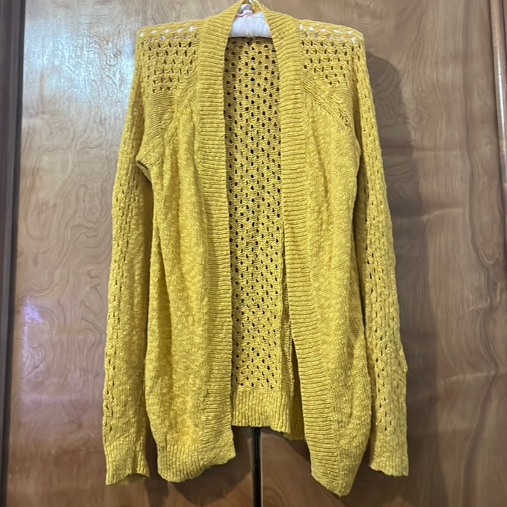 Mossimo Supply Co Sunflower Yellow Cable Knit Cardigan